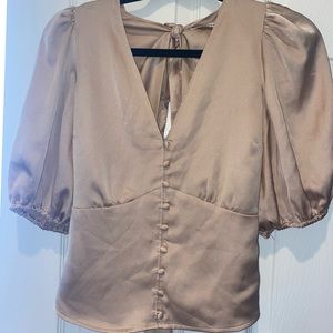 Abercrombie silk top with open back